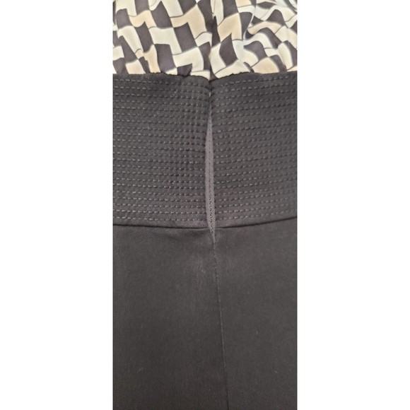 WHBM Womens Size 0 Sleeveless Sheath Dress Black Beige Silk Blend Colorblock - Picture 6 of 7